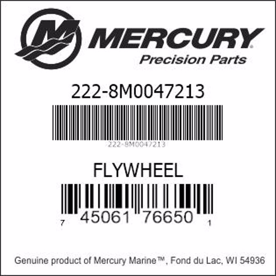 Bar codes for Mercury Marine part number 222-8M0047213