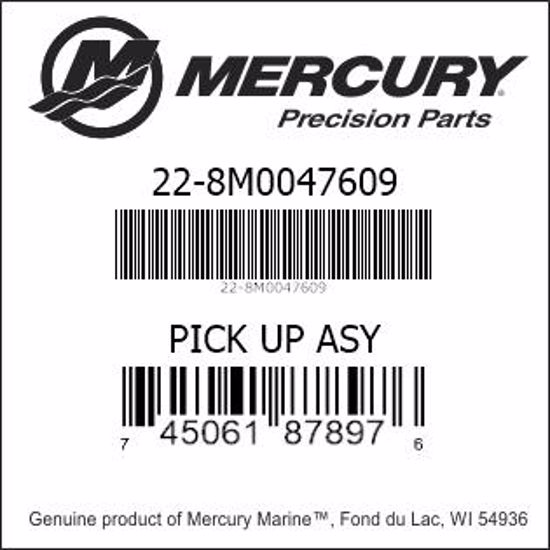 Bar codes for Mercury Marine part number 22-8M0047609