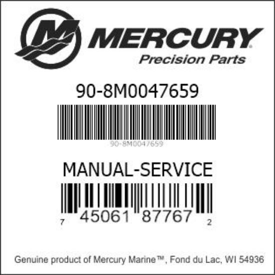 Bar codes for Mercury Marine part number 90-8M0047659