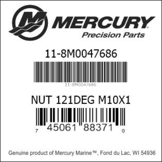 Bar codes for Mercury Marine part number 11-8M0047686