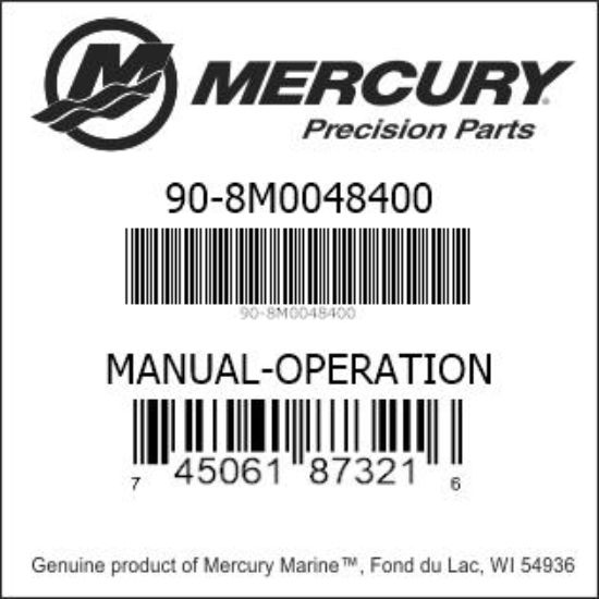 Bar codes for Mercury Marine part number 90-8M0048400