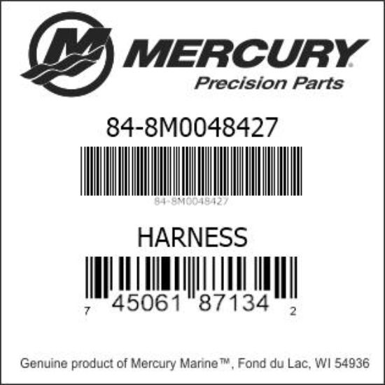 Bar codes for Mercury Marine part number 84-8M0048427