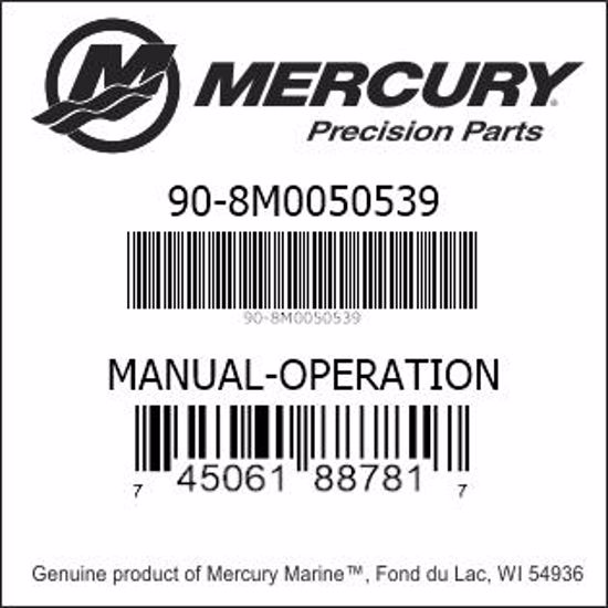 Bar codes for Mercury Marine part number 90-8M0050539