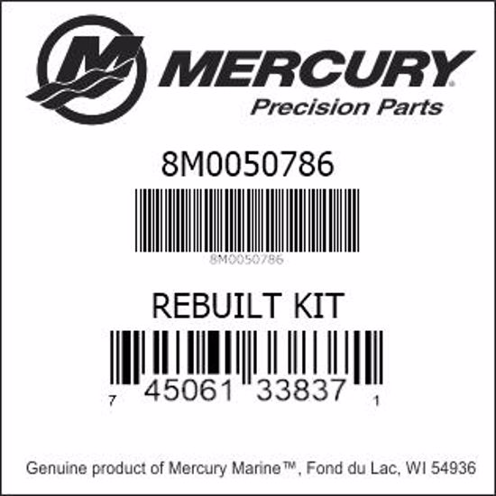 Bar codes for Mercury Marine part number 8M0050786
