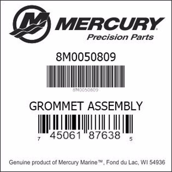 Bar codes for Mercury Marine part number 8M0050809