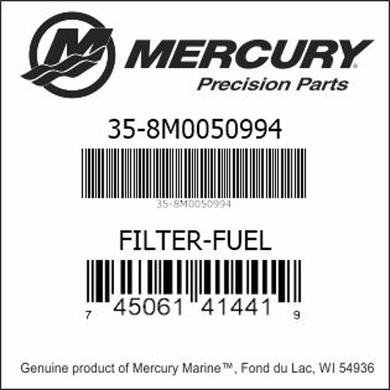Bar codes for Mercury Marine part number 35-8M0050994