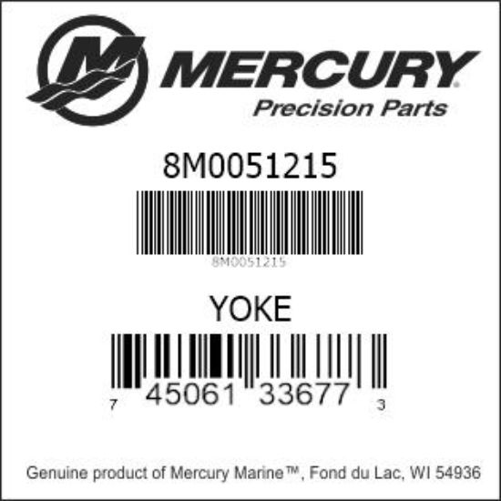 Bar codes for Mercury Marine part number 8M0051215