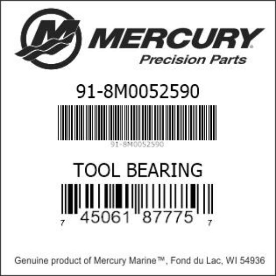 Bar codes for Mercury Marine part number 91-8M0052590