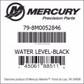 Bar codes for Mercury Marine part number 79-8M0052846
