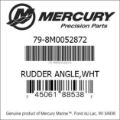 Bar codes for Mercury Marine part number 79-8M0052872