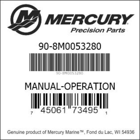 Bar codes for Mercury Marine part number 90-8M0053280
