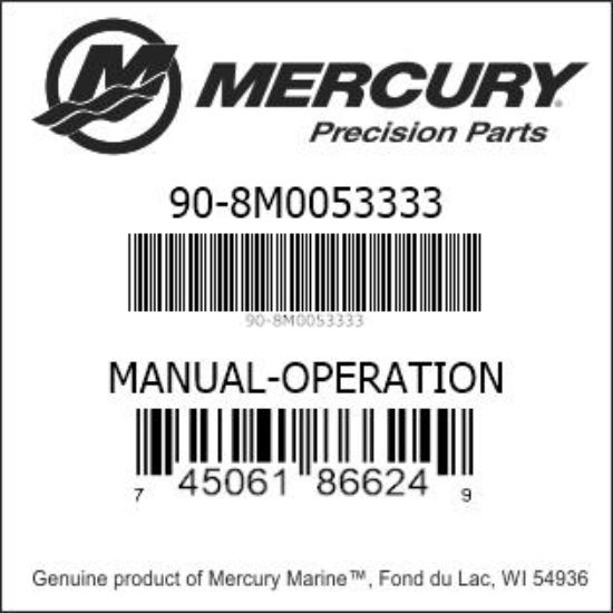 Bar codes for Mercury Marine part number 90-8M0053333