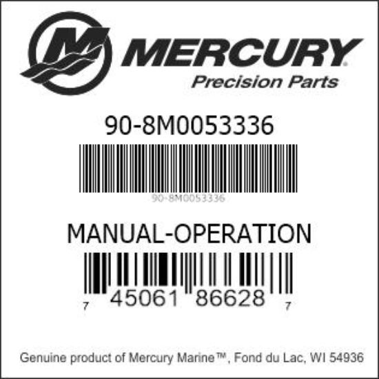 Bar codes for Mercury Marine part number 90-8M0053336