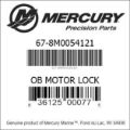 Bar codes for Mercury Marine part number 67-8M0054121