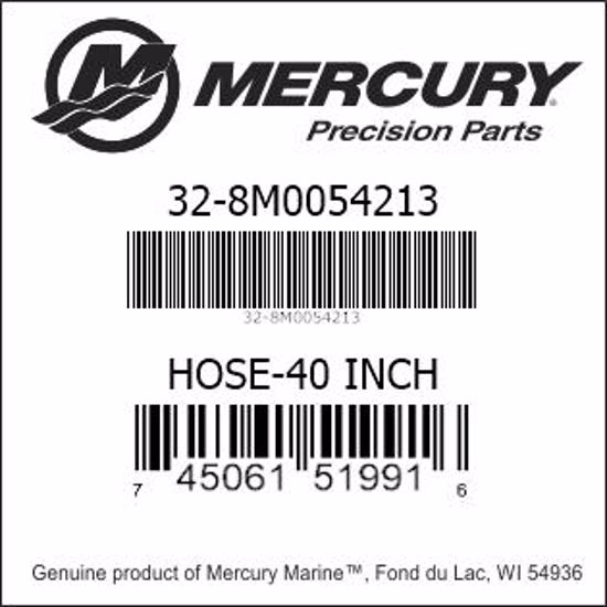 Bar codes for Mercury Marine part number 32-8M0054213