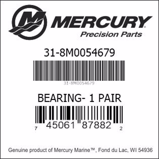 Bar codes for Mercury Marine part number 31-8M0054679