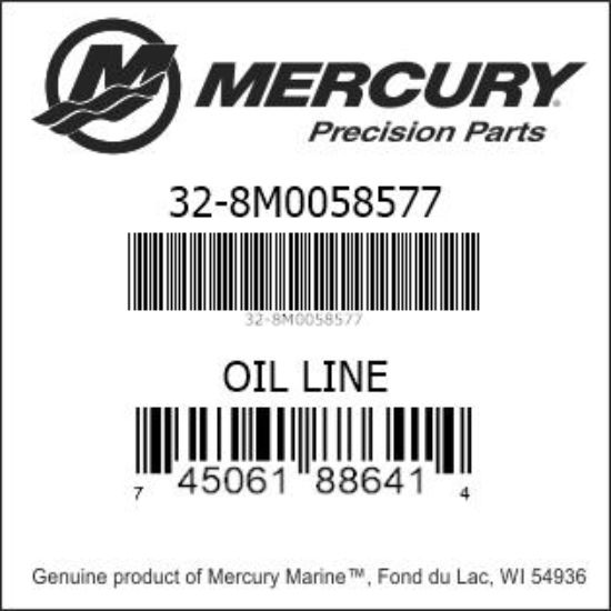 Bar codes for Mercury Marine part number 32-8M0058577