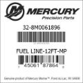 Bar codes for Mercury Marine part number 32-8M0061896