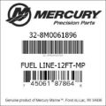 Bar codes for Mercury Marine part number 32-8M0061896