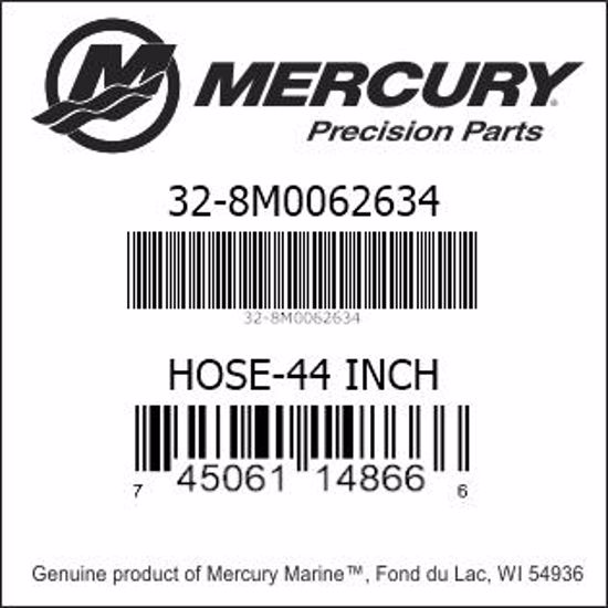 Bar codes for Mercury Marine part number 32-8M0062634