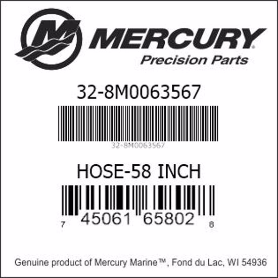Bar codes for Mercury Marine part number 32-8M0063567