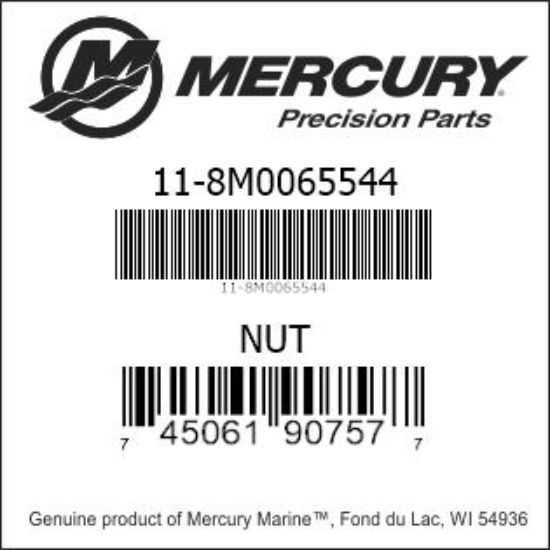 Bar codes for Mercury Marine part number 11-8M0065544