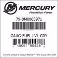 Bar codes for Mercury Marine part number 79-8M0065971