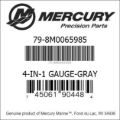 Bar codes for Mercury Marine part number 79-8M0065985