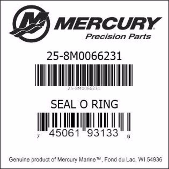 Bar codes for Mercury Marine part number 25-8M0066231