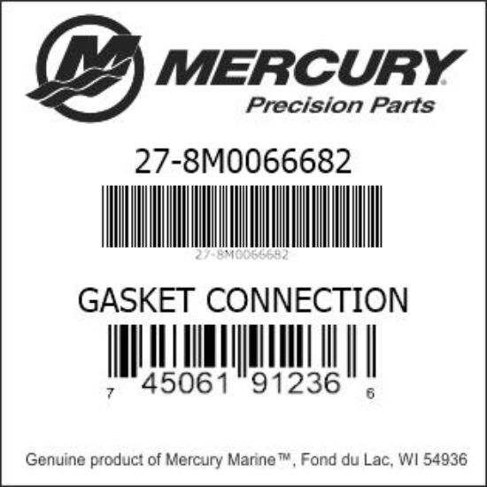 Bar codes for Mercury Marine part number 27-8M0066682