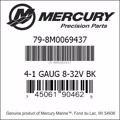 Bar codes for Mercury Marine part number 79-8M0069437
