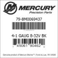 Bar codes for Mercury Marine part number 79-8M0069437
