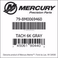 Bar codes for Mercury Marine part number 79-8M0069460