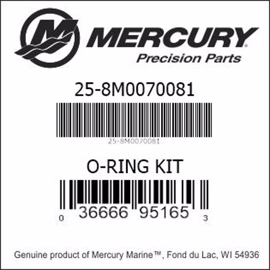 Bar codes for Mercury Marine part number 25-8M0070081