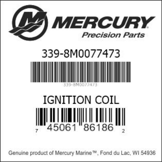 Bar codes for Mercury Marine part number 339-8M0077473