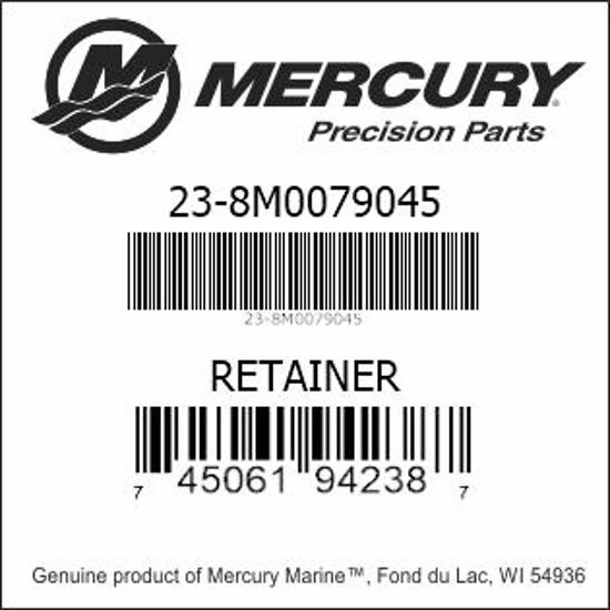 Bar codes for Mercury Marine part number 23-8M0079045
