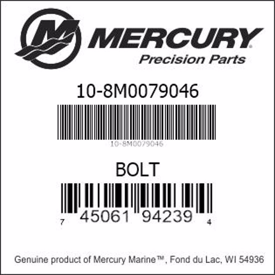 Bar codes for Mercury Marine part number 10-8M0079046