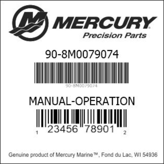 Bar codes for Mercury Marine part number 90-8M0079074