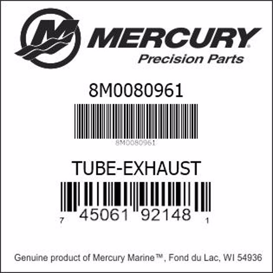 Bar codes for Mercury Marine part number 8M0080961