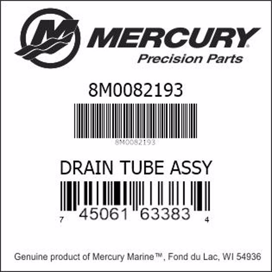 Bar codes for Mercury Marine part number 8M0082193
