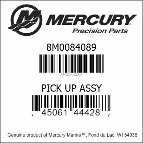 Bar codes for Mercury Marine part number 8M0084089