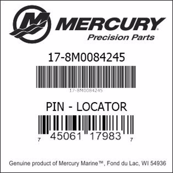 Bar codes for Mercury Marine part number 17-8M0084245