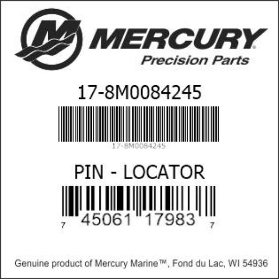 Bar codes for Mercury Marine part number 17-8M0084245