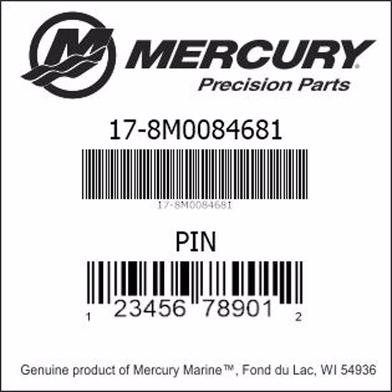Bar codes for Mercury Marine part number 17-8M0084681