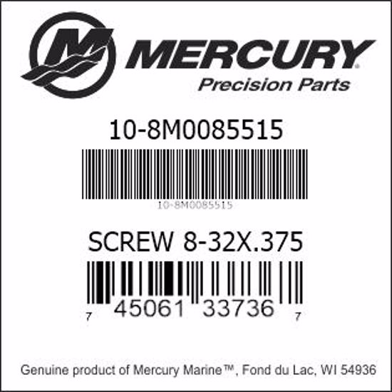 Bar codes for Mercury Marine part number 10-8M0085515
