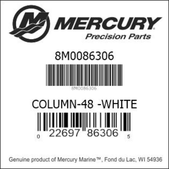 Bar codes for Mercury Marine part number 8M0086306