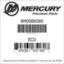 Mercury Marine part number 8M0086580 ECU Bar codes for Mercury Marine part number 8M0086580