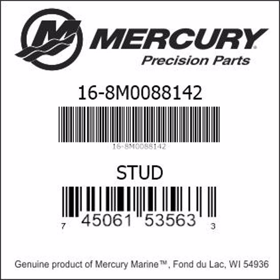 Bar codes for Mercury Marine part number 16-8M0088142