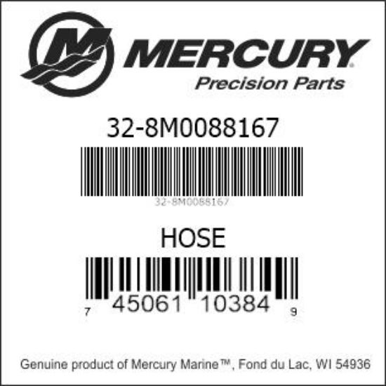 Bar codes for Mercury Marine part number 32-8M0088167