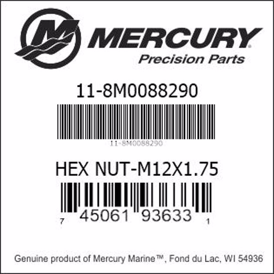 Bar codes for Mercury Marine part number 11-8M0088290